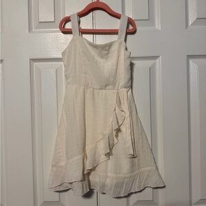 Elegant Cream Kids Dress with Ruffle Detail
